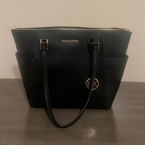 Michael Kors Handbags - Hi! I'm selling this MK Black Small Saffiano Leather Top-Zip Tote Bag!!